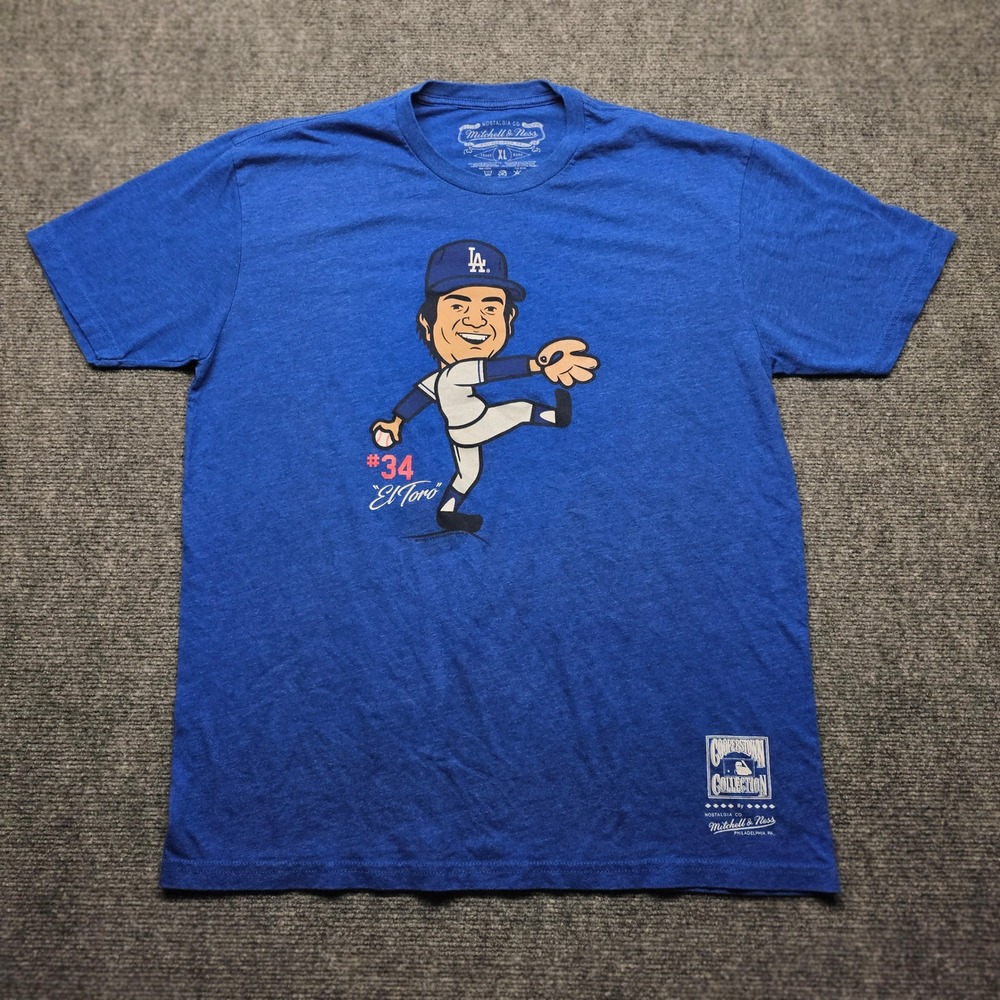 Mitchell & Ness LA Dodgers Fernando Valenzuela El Toro T-Shirt XL Blue 2675